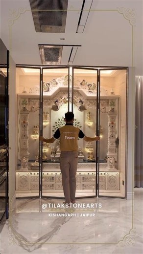 mandir door #slidingdoor #glassdivider #homedecor #interiordesign