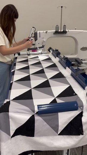 Grace Company | Longarm Quilting and Sewing on Instagram: "The Quilter's Evolution Hoop Frame is perfect for quilters with limited space—compact, easy to set up, and versatile enough to fit your quilting needs without taking over your room! Comment #hoop to get more information about this hoop frame! #quilter #quilting #quilts #GraceCompany"