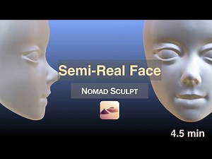 Walkthrough: How to Sculpt Semi Real face | Nomad Sculpt