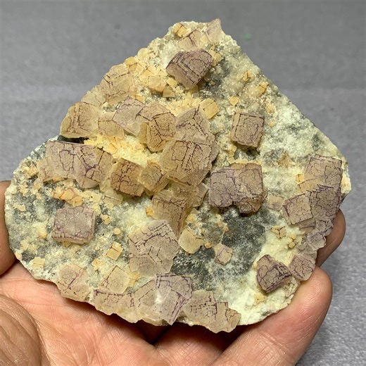 Lila Fluorit aus der Qinglong Mine, Guibezug, China, QR Code Cube Fluorit Mineral - Etsy.de