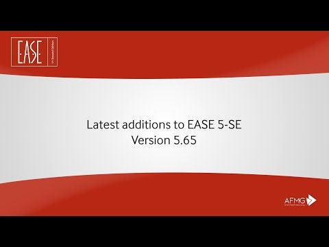 Latest additions to EASE 5 - Version 5.65