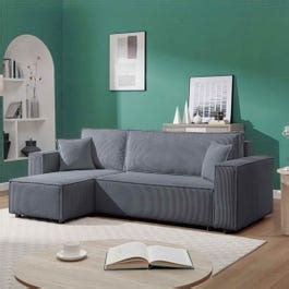 Artemis Home Hanna Reversible Corner Sofa with Sofa Bed - Dark Grey