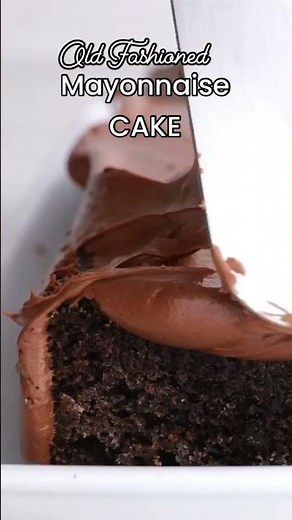 Classic Mayonnaise Cake with Chocolate Frosting #dessert #homemade #shorts