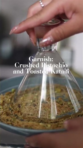 Chilled Creator Kristina Kayla’s Dubai Chocolate Martini made with Mozart Chocolate Liqueur