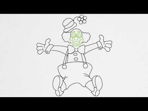 How to draw a CLOWN step by step