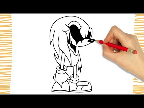 How to Draw KNUCLES EXE I fnf mod