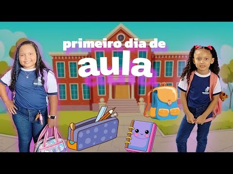 Primeiro dia de aula *elas estavam muito animadas 🎒🏫