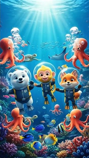 Swim, Wave, Clap! 🌊🐾 Ocean Dance Song #cuteanimals #cocomelon #wildlifeentertainment