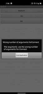 HC-05 wrong number of arguments error