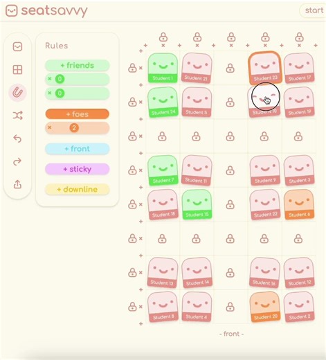 😊 which rule is your favorite? #seatingchart #teachers #classroom #satisfying #kawaii seatsavvy.com