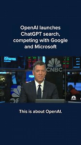 12K views · 88 reactions | OpenAI on Thursday launched ChatGPT search, positioning the company to better compete with search engines like Google, Microsoft’s Bing and Perplexity. In July, OpenAI announced it was beta-testing a prototype of the search engine, called SearchGPT, and now it’s officially rolled the product into ChatGPT. | CNBC | Facebook