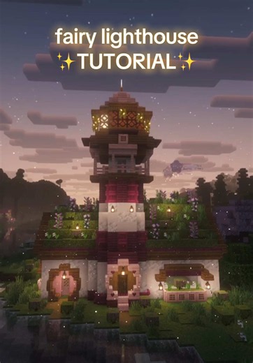 Fairy lighthouse Minecraft build tutorial