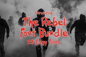 22 Edgy, Weird, and Misfit Fonts for Punk, Grunge, Gothic Designs.