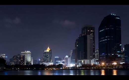 4k实拍夜晚下城市景色视频素材