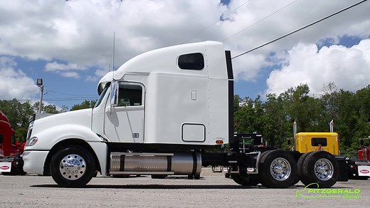 Take a look at our Freightliner Columbia Glider Kits. Available in day cab, mid roof and raised roof configurations. The raised roof model shown in the video has a pre emission 12.7 liter Detroit 60 Series under the hood, 3.42 rears, 230" wheelbase, 12k front suspension, 40k rear suspension, fridge and a double bunk in the sleeper. | Fitzgerald Glider Kits