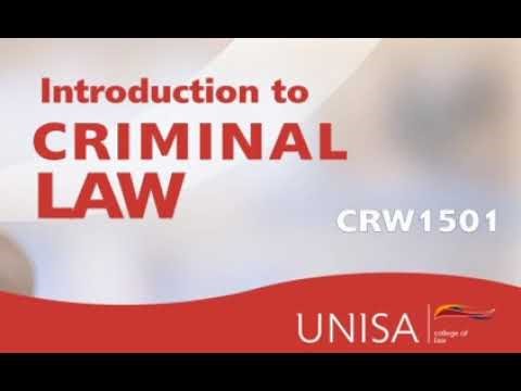 CRW1501 The definitional elements and causation UNISA Learning Unit 4 Part 1