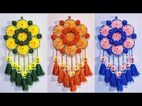 🌿 DIY Wool Wall Hanging With Bangles | Easy Yarn Craft | Home Decor Idea 💚
