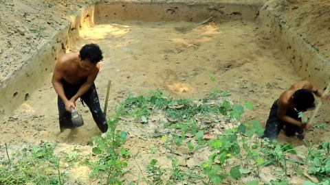 Building a Platinum Underground Cave Pool and Private Living Room