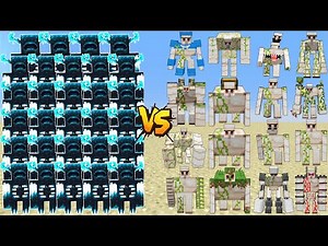 Warden Army vs New Golem Family | WARDEN DEATHRUN EVERY GOLEM BOSS