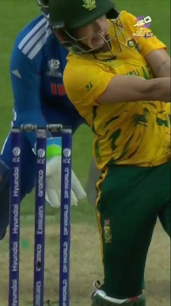 India needed a wicket, and Shafali Verma delivered a big one ☝️ #T20WorldCup