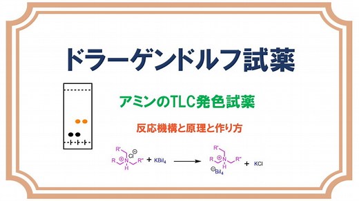 ドラーゲンドルフ試薬 (TLC発色試薬)の作り方と原理と使い方！