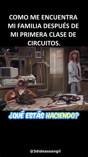como me encuentra mi familia después de mi primera clase de circuitos #arduino #electronica #sangil