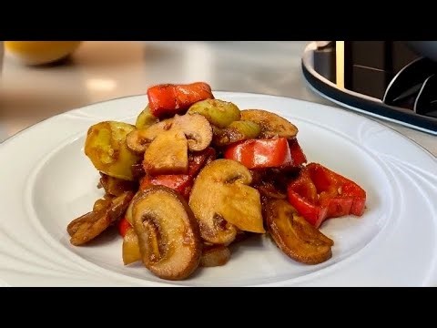 Αλάδωτος Μεζές με Μανιτάρια και Πιπεριές 🍄🚫 (Νηστίσιμο Σπετσοφάι)