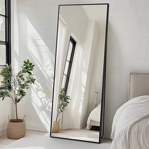 CONCETTA 71"x26" Rectangle Full Length Mirror, Full Body Standing Mirror Floor Mirror, Black