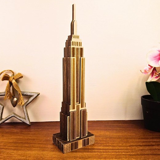 Empire State Building Laser Cut Model | NYC Architecture | 3D DIY Wooden Miniature | Digital Download - Etsy