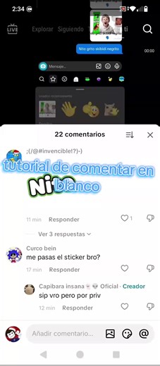 tutorial de como comentar en blanco