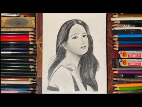 How to drawing IU superstar Kpop. Step by step.