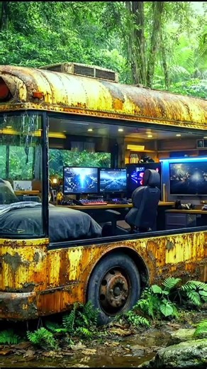 Restoration of a Old School Bus into luxury bus #restoration #forest #outdoors #campinglife #asmr