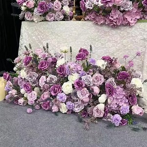 Purple Rose Floral Flower Runner,wedding Flower Garland,wedding Aisle Runner,wedding Reception Table Runner,flower Arch,table Centrepiece - Etsy