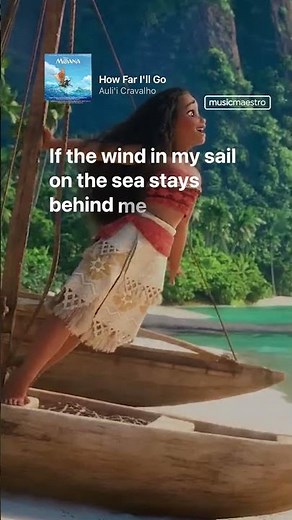 🌊 Auli’i Cravalho ‘How Far I’ll Go’ Lyrics #shorts #howfarillgo