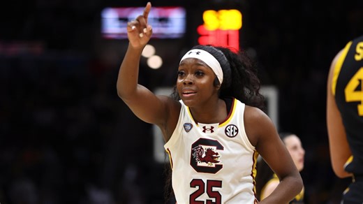 Raven Johnson strips Caitlin Clark and gets the layup for South Carolina