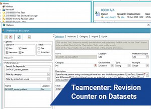 Revision Counter on Datasets in Teamcenter