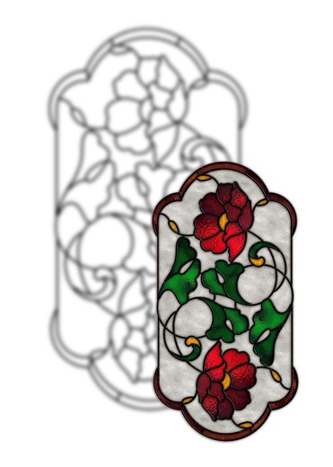 Flowers • Art Deco • Stained Glass • Pattern • Home Decor • Digital Download • Supplies for Crafts • Printable PDF & PNG - Etsy