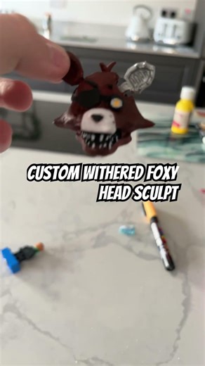 Custom withered foxy heads sculpt #fnaf #actionfigure #butifyoucloseyoureyes #fivenightsatfreddys