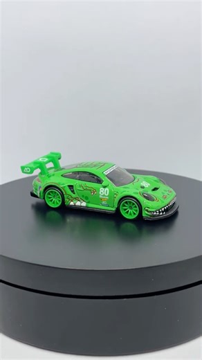 Porsche 911 GT3 R “Rexy” 🦖 | Hot Wheels Premium Turntable Spin #shorts