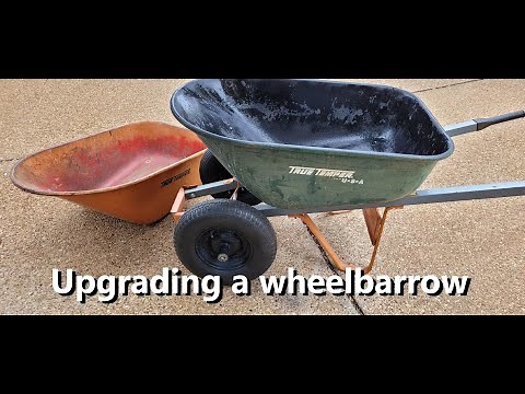 Upgrading a wheelbarrow to two wheels