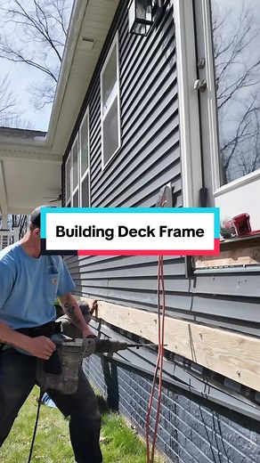 🔨 Building Strong Foundations: Deck Frame & Joists!🔨 1️⃣ Set Your Footings: Ensure they're deep enough to avoid frost heave. 2️⃣ Erect the Posts: Secure them in the footings for vertical support. 3️⃣ Attach the Ledger: Connect it firmly to your house structure. 4️⃣ Install the Beams: Position them atop posts for horizontal support. 5️⃣ Lay Down Joists: Space them evenly for optimal deck support. 6️⃣ Inspect & Adjust: Make sure everything is level and sturdy. Building it right from the ground u
