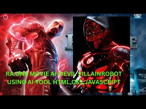 Create Ra-one Movie Ai-Devil Robot Using Html,Css,& Javascript and AI-Tools. #robot #aitool #coding