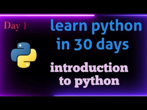 Introduction to python | learn python in 30 days | beginners guide 
