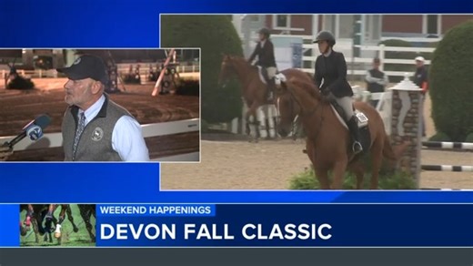 WEEKEND HAPPENINGS: The Devon Fall Classic returns to Pennsylvania's historic Main Line this weekend, marking the 12th anniversary of this premier all-jumper competition that attracts riders from across the region. 🐎 The four-day event began on Thursday and runs through Sunday. | 6abc Action News