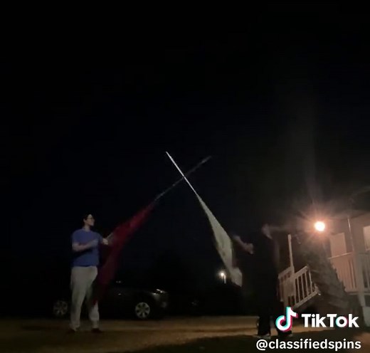 Color Guard Duo Routine with Pookie