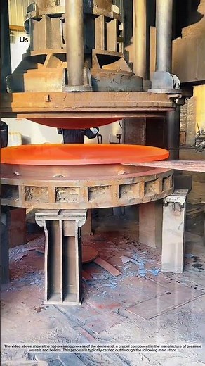 Hot-pressing process for elliptical heads