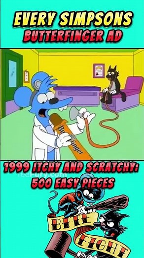 Itchy and Scratchy (1999) - Every Simpsons Butterfinger Commercial Part 25 #bart #itchyandscratchy