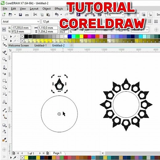 Tutorial Coreldraw cara buat motif melingkar
