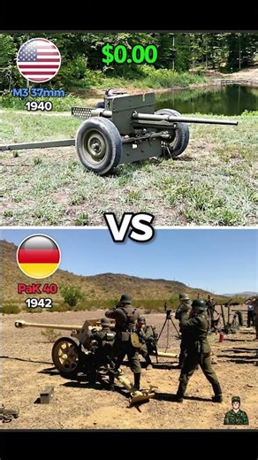 M3 37mm vs PaK 40 | Operating WWII Anti-Tank Cost Per Shot Comparasion
