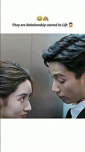 Love Starts in the Lift 💞 |😂 Funny Romantic Korean Couple Moments #shorts